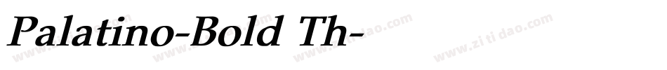 Palatino-Bold Th字体转换